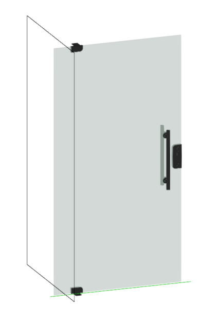 Porta de Vidro Pivotante de uma Folha